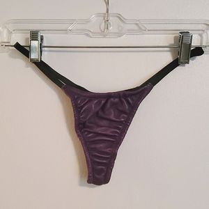 Leather and Lace Thong Underwear